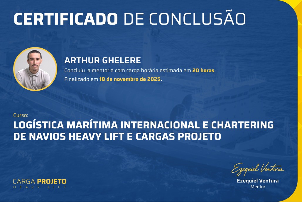 Certificado de Arthur Ghelere