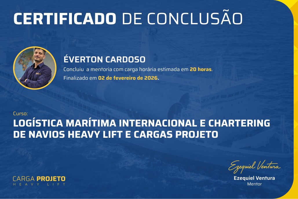 Certificado de Éverton Cardoso